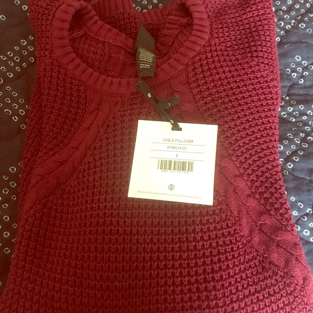 Agnes and Dora NWT cable pullover